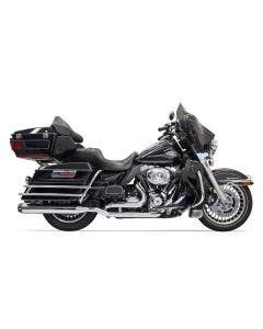 Bassani Chrome True Dual Down & Under Exhaust w/ 4 " Straight Muffler Harley FL
