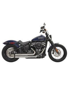 Bassani Chrome Slash Cut Pro Street 2 into 2 Exhaust System Softail M8 18-Up