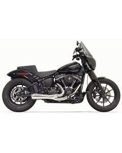 Bassani 1S73 Road Rage 2:1 Exhaust System Chrome Short Megaphone Softail 18-Up