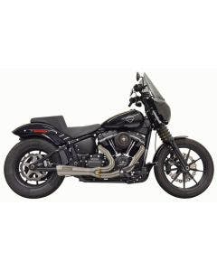 Bassani 1S73SS Road Rage 2:1 Exhaust System Steel Short Megaphone Softail 18-Up