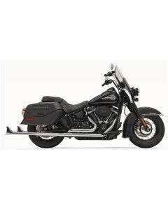 Bassani 1S76E-36 36" Chrome Dual Fishtails Exhaust Harley 18-19 Heritage Deluxe No Baffle
