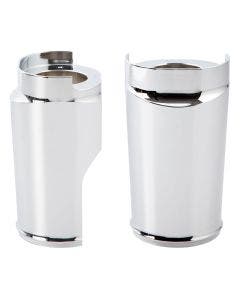 Arlen Ness Smooth Aluminum Fat Tire Upper Fork Boot Covers for Harley