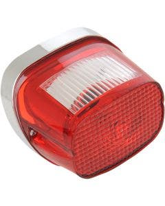 Drag Specialties Chrome Base Red Taillight Assembly for Harley Models
