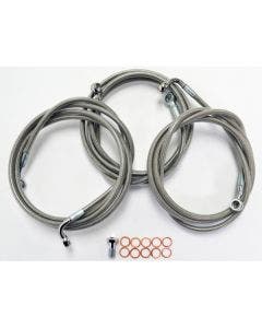 La Choppers Stainless Steel Brake Line Kit for Harley Touring Models 14 - 12"-14"