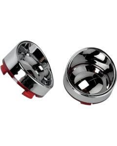 Drag Visor Bezel Red/Mirror Lens Deuce Bullet Turn Signals for Harley
