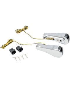 Alloy Art Road Glide Chrome Front Smooth LED Turn Signals with Amber Lights | RGFS1-1