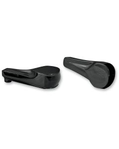 Alloy Art Road Glide Black Front Finned LED Turn Signals with Amber Lights