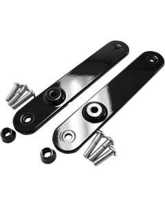 Drag Gloss Black Turn Signal Relocation Mounts Harley Touring FLHT FLHX 97-13 | 2020-0895