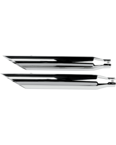 Khrome Werks 3" HP-Plus Chrome Slash Cut Slip on Mufflers Harley FXS FLSTC 07-17