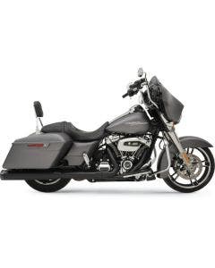 Khrome Werks Black w/ Black Tips 4.5" HP Plus Slip Mufflers Harley M8 FLH 17+