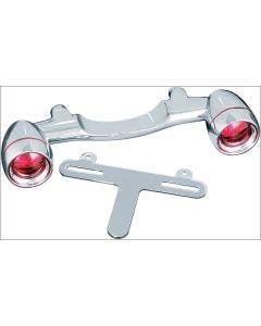 Kuryakyn Chrome Bullet Light Rear Turn Signal Bar Harley FLH/FLS '86-'17