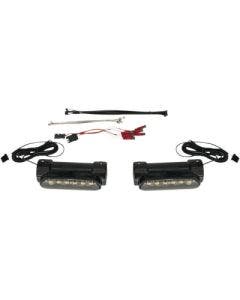 Custom Dynamics Black Bolt On 1.25" Bar Clamp Amber/White LED Turn Signals Kit