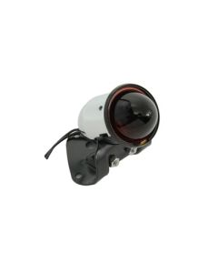 V-Twin 33-2151 Chrome 12V Brake Light Tail Lamp Red Glass Lens Harley K '52-'54