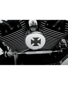 Drag Specialties Maltese Cross Chrome Horn Cover for Harley | 2107-0026