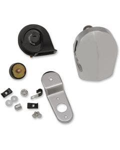 Drag Electric 112db Horn Kit w/ Chrome Cover & Mounting Harley 90-17 Models