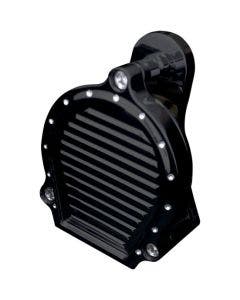 Covingtons Customs Black Billet Dippled Electric Horn Assembly for Harley 90-17