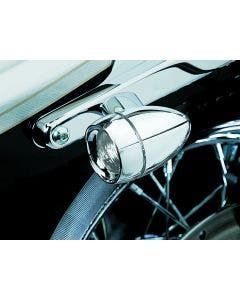 Kuryakyn 2107 Chrome Deep Dish Bullet Turn Signal Bezels Smoke Lens Harley