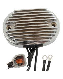 Drag Solid State Chrome Voltage Regulator Harley 01-06 Softail Repl 74540-01