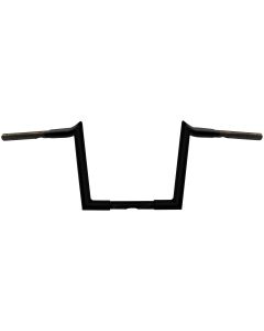Wild 1 One Chubby Satin Black 10" Ape Hanger Handlebars Harley FLTR FLHR Dyna
