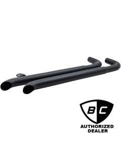 British Customs BC902-054-B Black Turnout Performance Pipes 17-19 Triumph Bobber