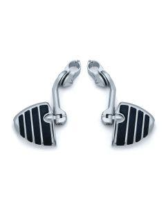 Kuryakyn Chrome Avg Rider Tour Tech Cruise Peg 1/4" Mounts Long 6" ISO Wing Pegs