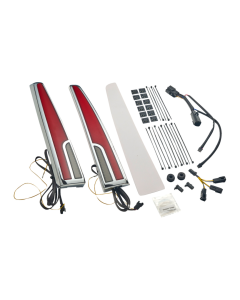 Ciro Calade Chrome Taillights 4 Harley 14-23 FLHTCUTG Models
