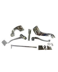 Chrome 3" Extension Mid Control Kit Bobber Chopper Harley Sportster XL 14-Up