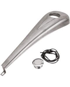 Paul Yaffe Bagger Nation Clean Chrome Steel Stretched Tank Dash Harley 08-15 FL