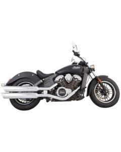 Tab Performance Long 4" Chrome Slip On Muffler Indian Scout 15-Up