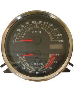 Drag Electronic Speedo & Tachometer Combo KM/H Gauge Harley Softail FXDWG FLHR