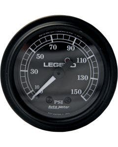 Legend Fairing Mounted LED Backlit PSI Air Gauge Black for Harley