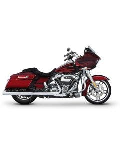 Rinehart 500-0182C DBX40 Chrome 4" Mufflers w/ CHR Tips Performance 17-Up M8 FLH