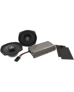 Hogtunes Complete 225 Watt Front Amp & GEN3 5.25" Speaker Harley Batwing 99-13