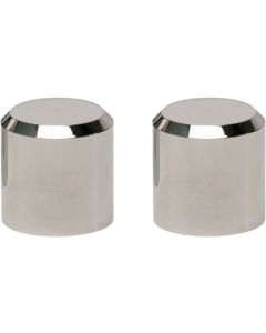 Pro Pad Chrome Finish 2 Short Billet Docking Hardware Station Covers for Harley 