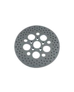 Raw 12" Rear Drilled Brake Rotor Disc Harley FLH/T 79-84  OE Repl 40909-80A 