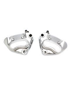 V-Twin 23-0581 Chrome Front 4 Piston Caliper Set Harley FLT Touring 00-07