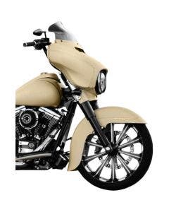 Klock Werks FLARE Dark Smoke 8.5" Batwing Windshield for Harley Touring FLH/X 14-23