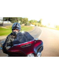 Klock Werks FLARE Dark Smoke 11.5" Batwing Windshield for Harley Touring FLH/X 14-23