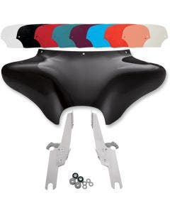 Memphis Shades Batwing Fairing Kit Polished Trigger Lock Mounts Windshield FLHR