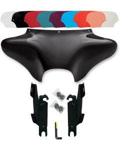 Memphis Shades Batwing Fairing Kit Black Trigger Lock Mounts Windshield FLHR