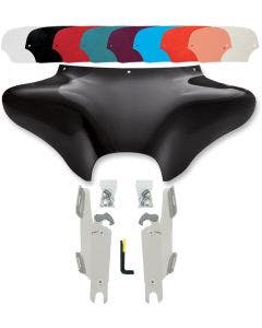 Memphis Shades Batwing Fairing Kit Polished Trigger Lock Mounts Windshield FLST