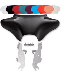 Memphis Shades Batwing Fairing Polished Trigger Lock Mount Shield FLST w/o Light