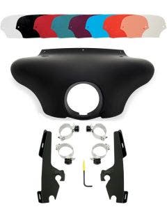 Memphis Shades Batwing Fairing Black Trigger Lock Mount Shield FXSB FXDWG