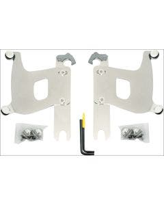 Memphis Shades Polished Trigger Lock Mounting Kits Bullet Fairing Harley FLST/C