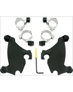 Memphis Shades Black Trigger-Lock Mount Gauntlet Fairing Harley XL 883C 1200C