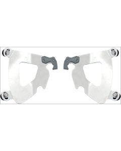 Memphis Shades Polished Plate Only Mounts Gauntlet Fairing Harley Dyna 06-15