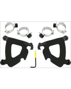 Memphis Shades Black Trigger-Lock Mount Gauntlet Fairing Harley Dyna 06-15