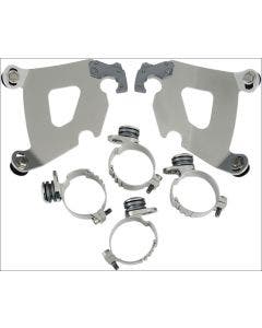 Memphis Shades Polished Trigger-Lock Mount Cafe Fairing Harley Dyna Models