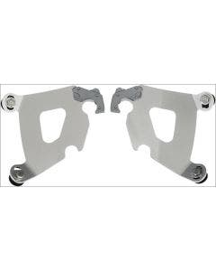Memphis Shades Polished Plate Only Mounts Cafe Fairing Harley Dyna & XL 48