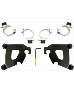 Memphis Shades BlackTrigger-Lock Mount Cafe Fairing Harley Dyna Models